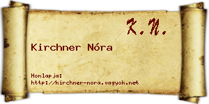 Kirchner Nóra névjegykártya