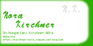 nora kirchner business card